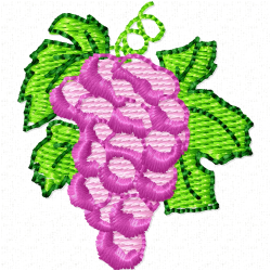 Grapes Embroidery Design 11